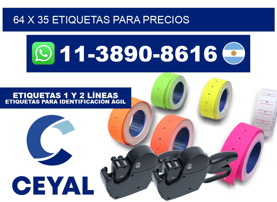 64 x 35 etiquetas para precios
