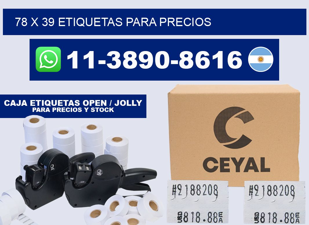 78 x 39 etiquetas para precios
