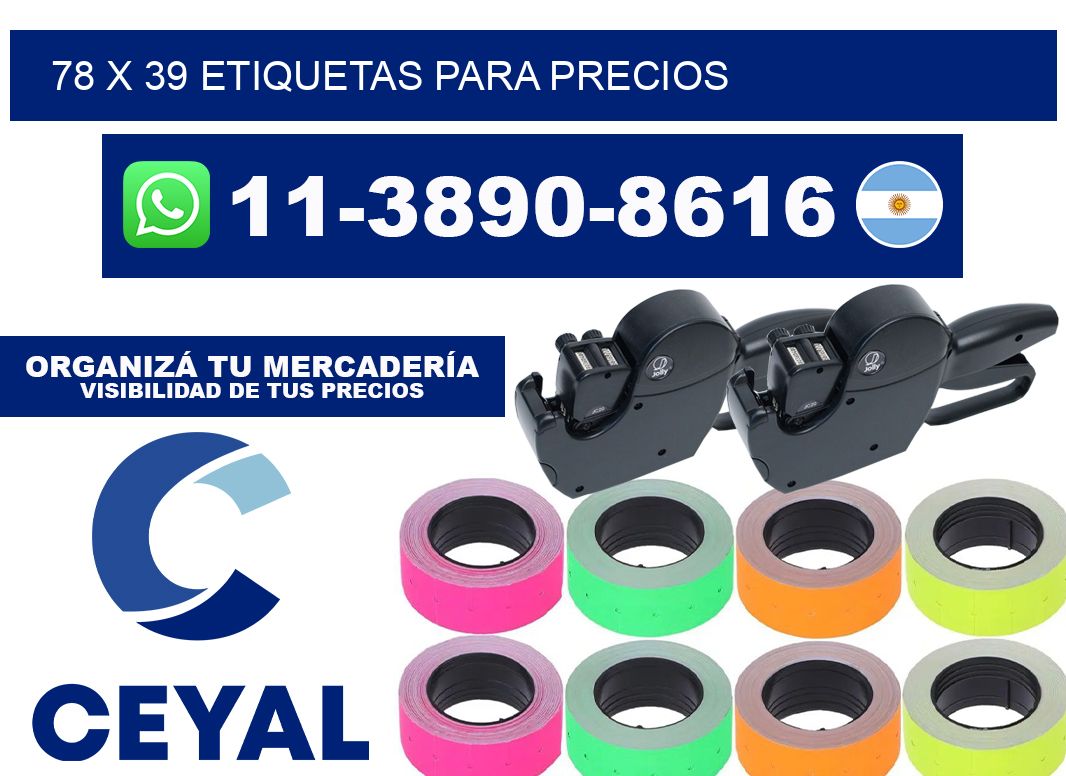 78 x 39 etiquetas para precios