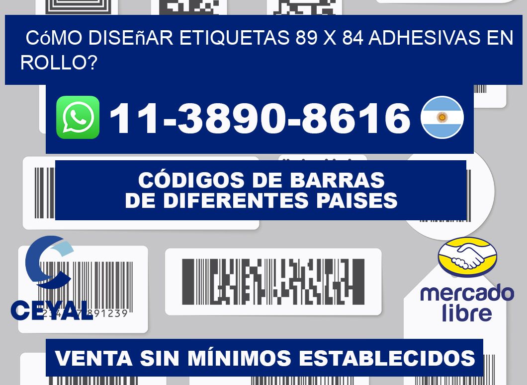 Cómo diseñar etiquetas 89 x 84 adhesivas en rollo?