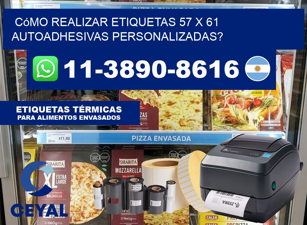 Cómo realizar etiquetas 57 x 61 autoadhesivas personalizadas?