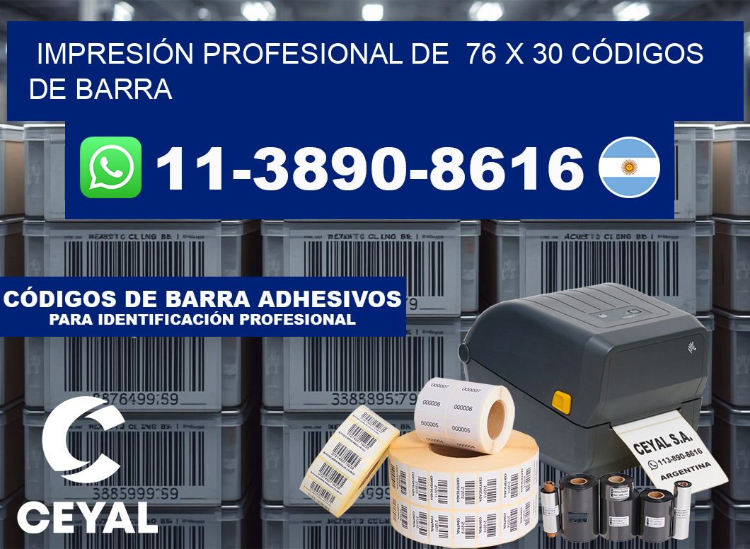 IMPRESIÓN PROFESIONAL DE  76 x 30 CÓDIGOS DE BARRA