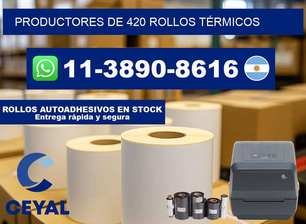 PRODUCTORES DE 420 ROLLOS TÉRMICOS