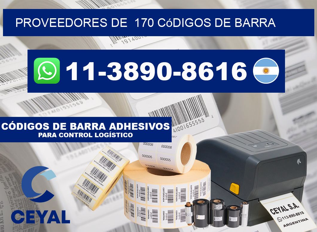 Proveedores de 170 códigos de barra