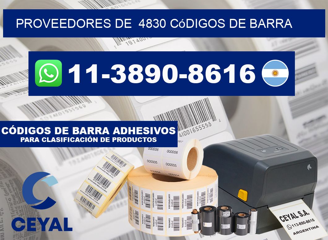 Proveedores de 4830 códigos de barra