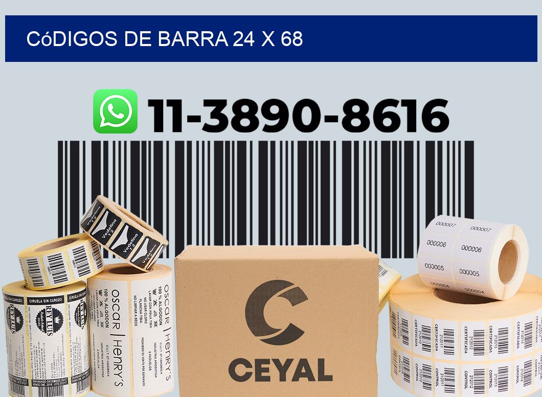 códigos de barra 24 x 68