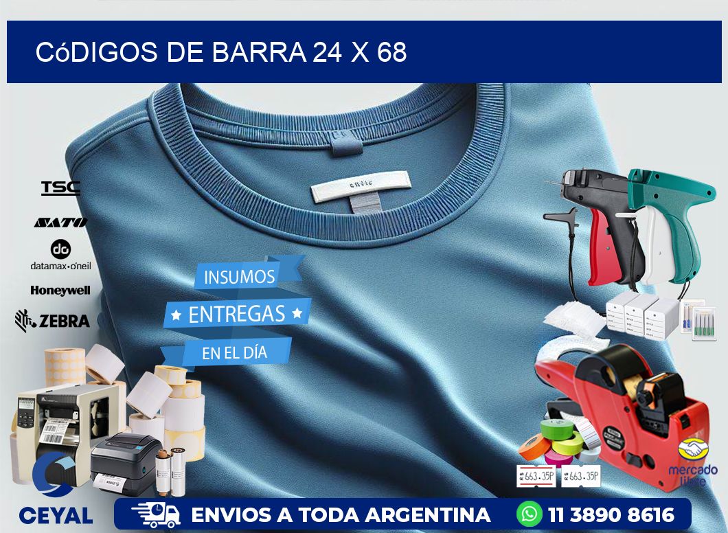 códigos de barra 24 x 68