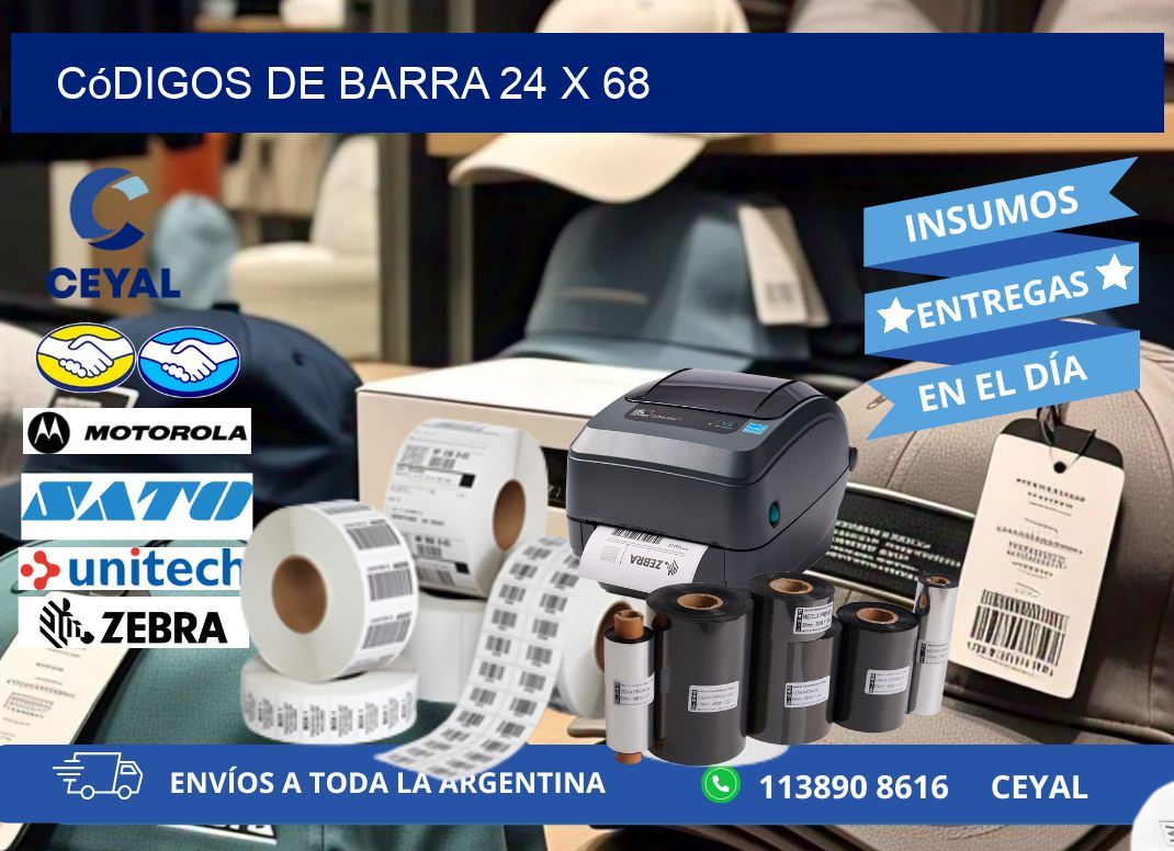 códigos de barra 24 x 68