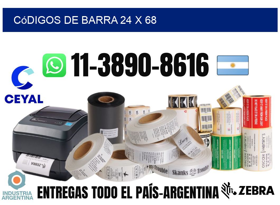códigos de barra 24 x 68