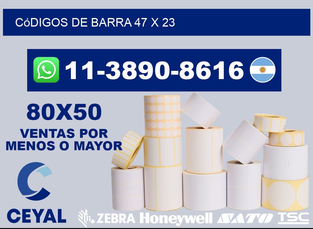 códigos de barra 47 x 23