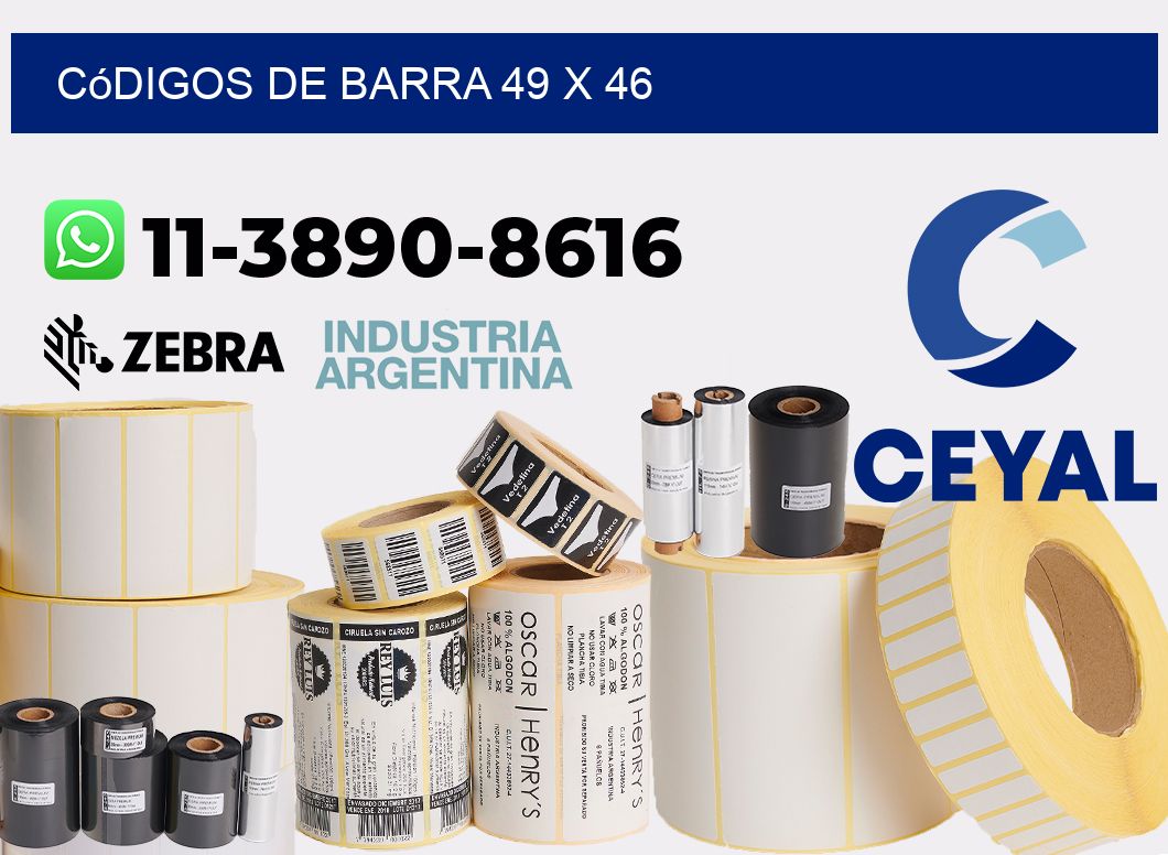 códigos de barra 49 x 46