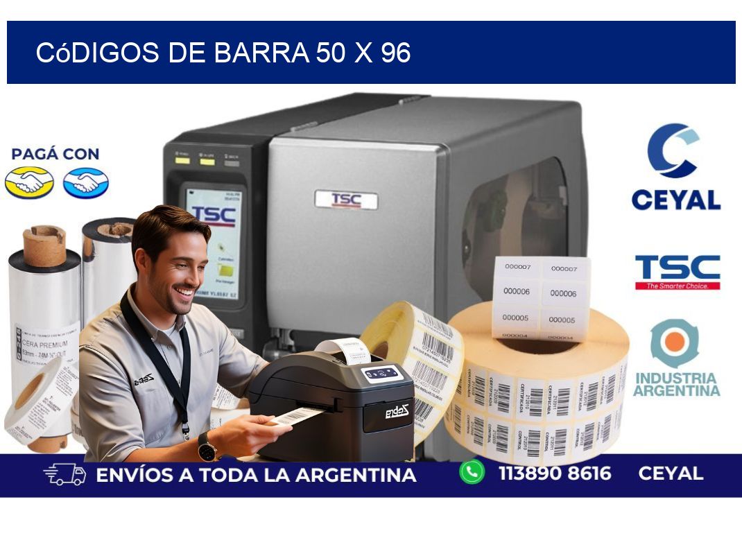 códigos de barra 50 x 96