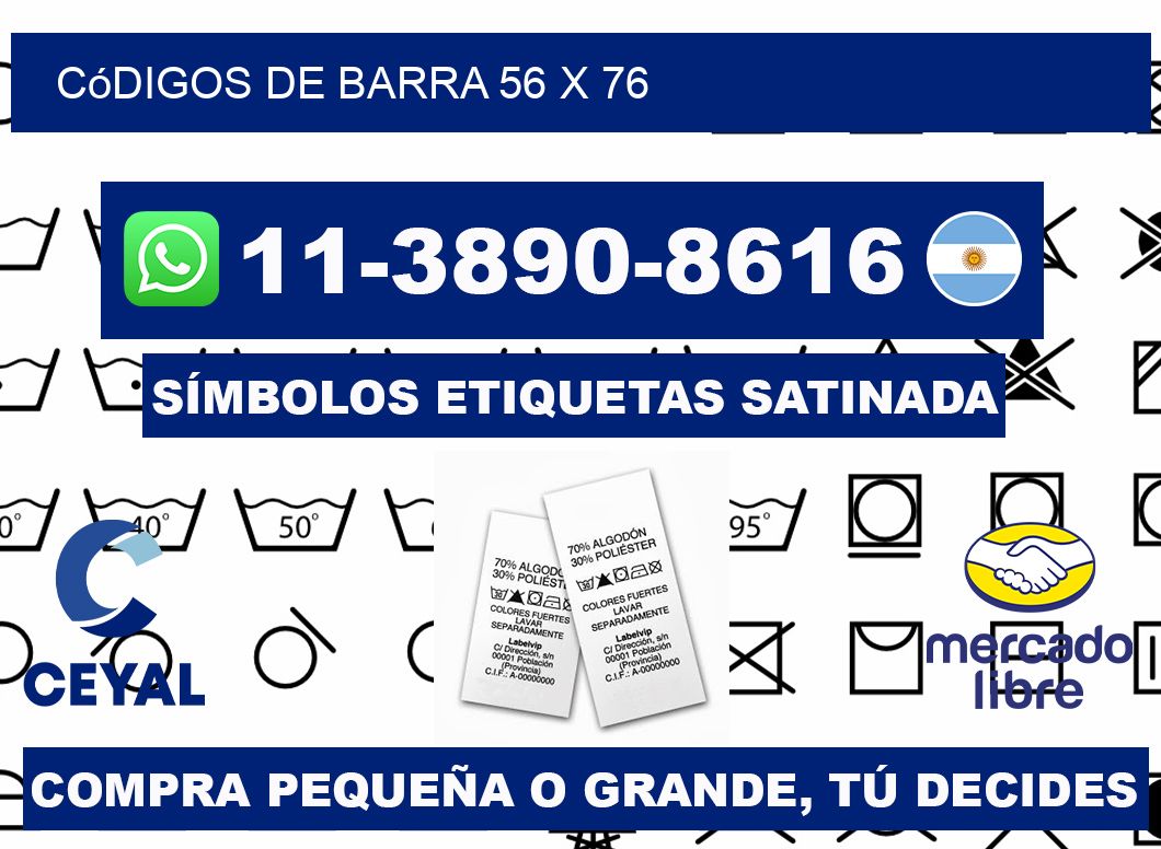 códigos de barra 56 x 76