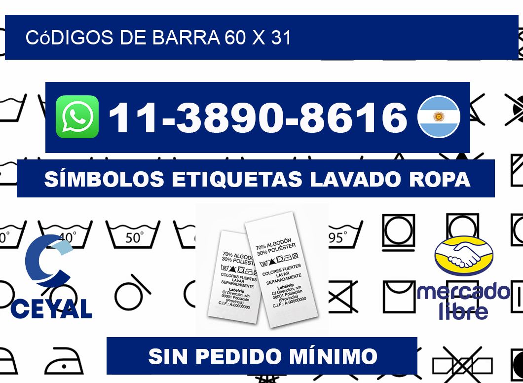 códigos de barra 60 x 31