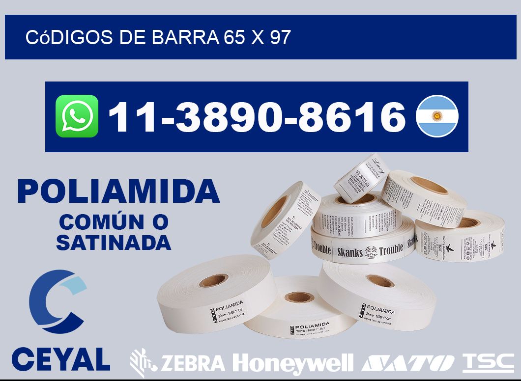 códigos de barra 65 x 97
