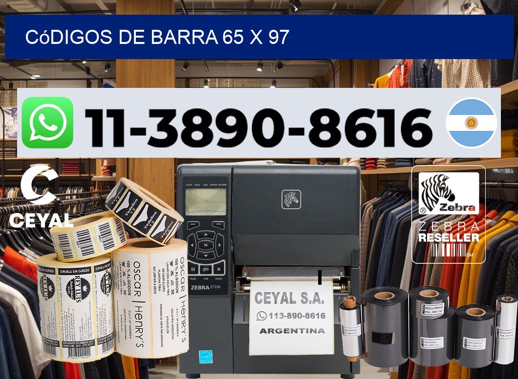 códigos de barra 65 x 97