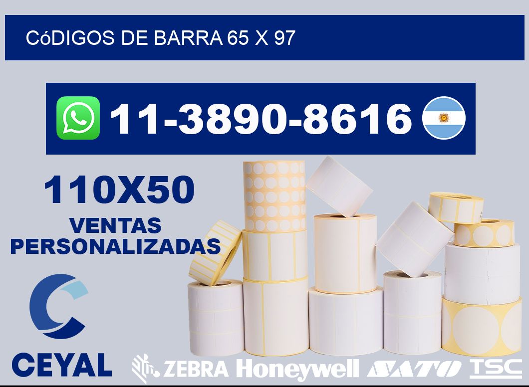 códigos de barra 65 x 97