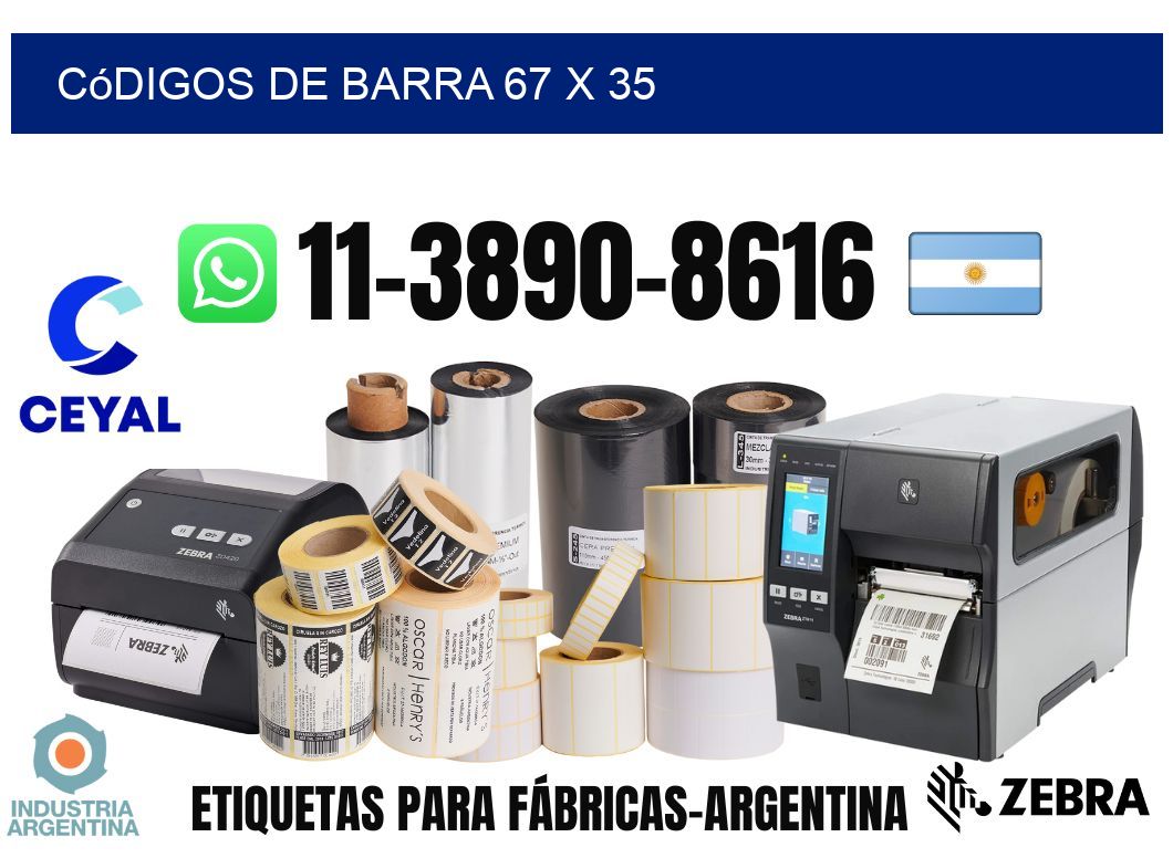 códigos de barra 67 x 35