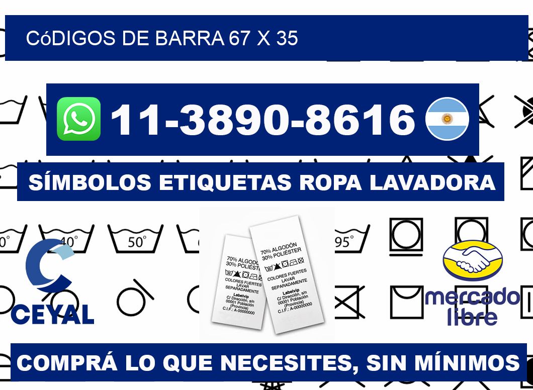 códigos de barra 67 x 35