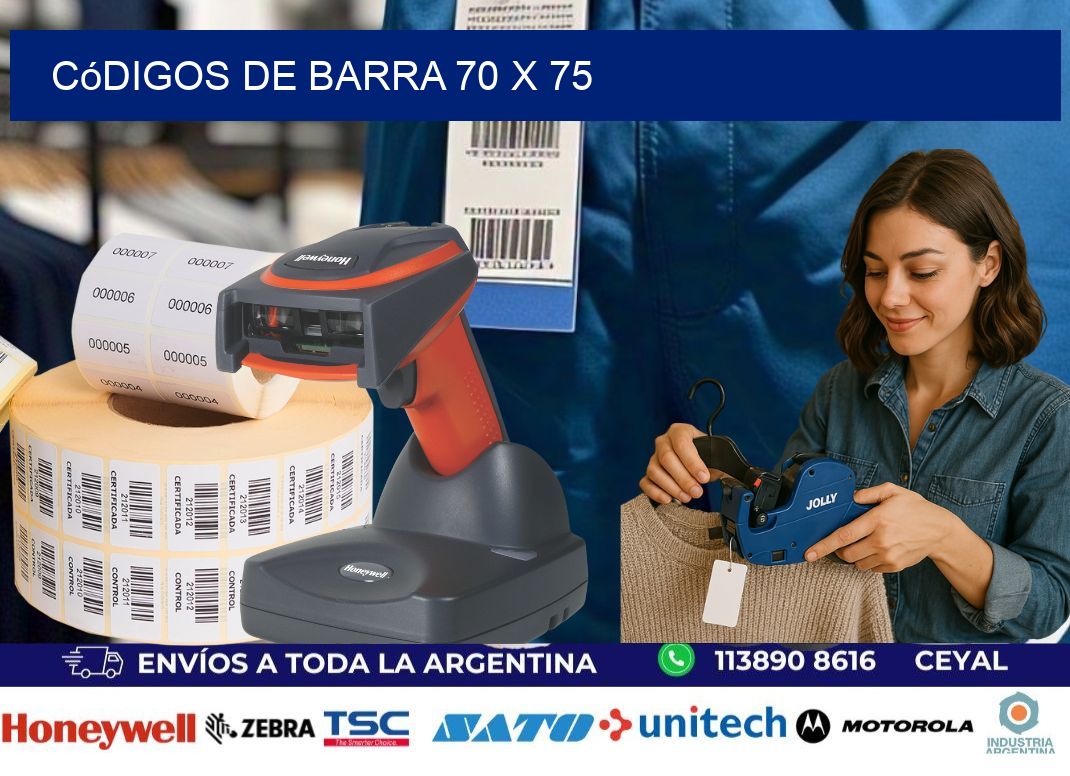 códigos de barra 70 x 75