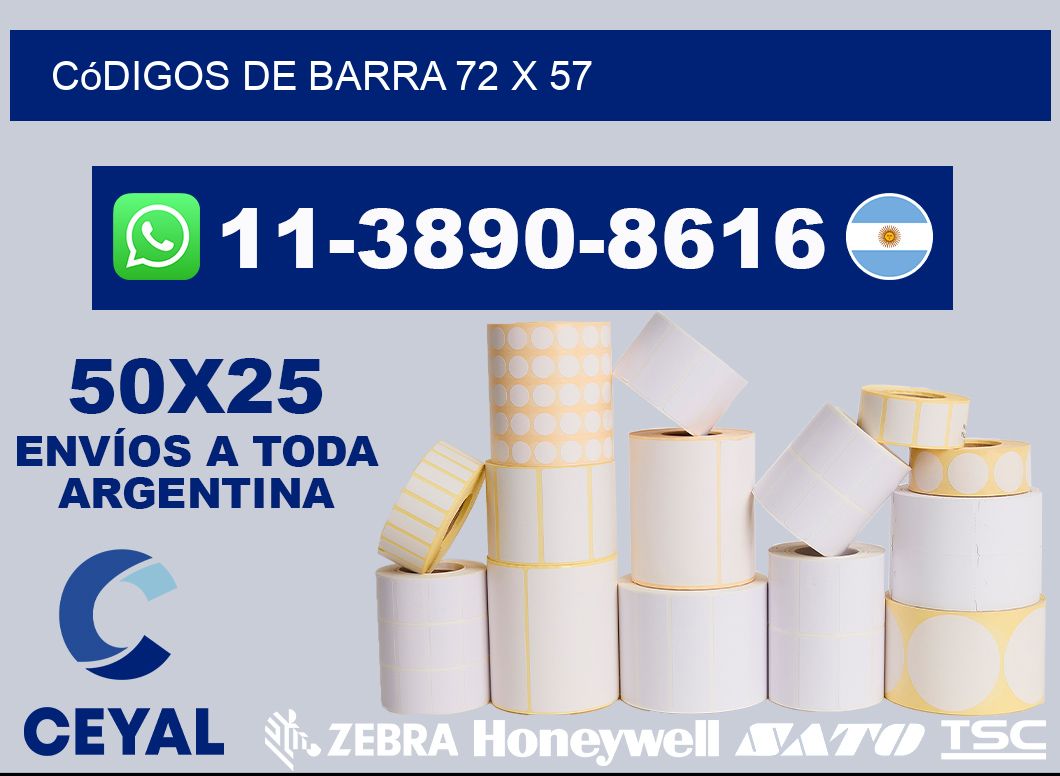 códigos de barra 72 x 57