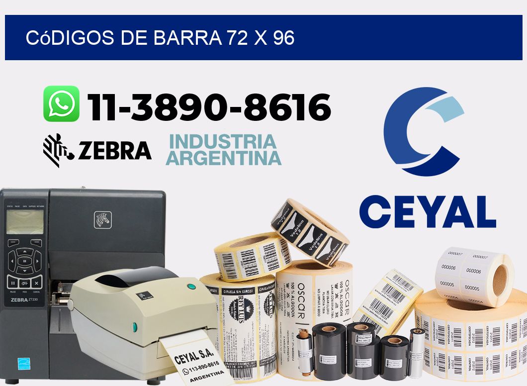 códigos de barra 72 x 96