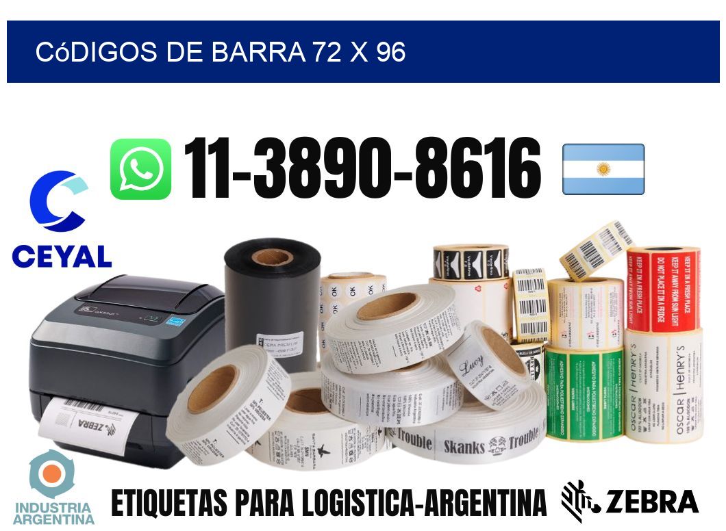 códigos de barra 72 x 96
