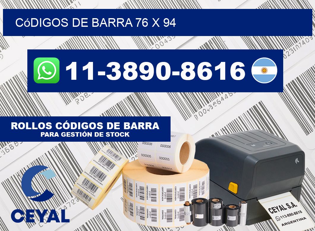 códigos de barra 76 x 94