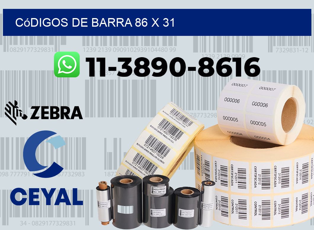 códigos de barra 86 x 31