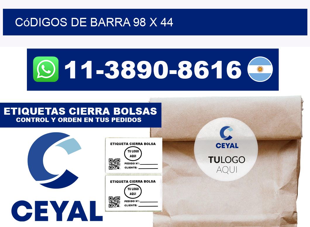 códigos de barra 98 x 44