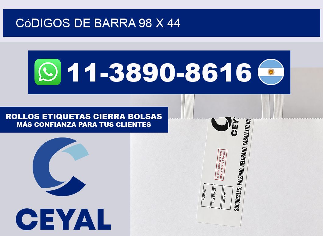códigos de barra 98 x 44