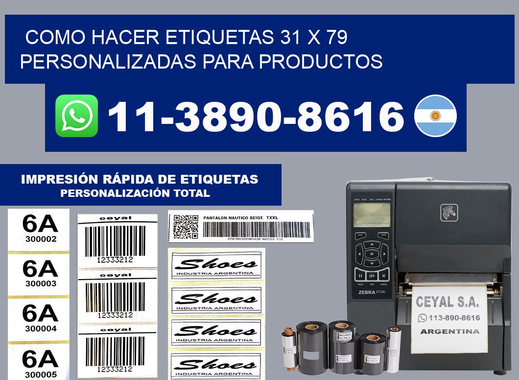 como hacer etiquetas 31 x 79 personalizadas para productos