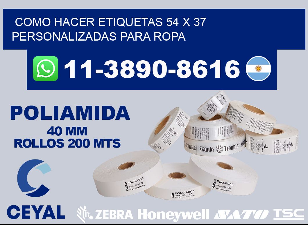 como hacer etiquetas 54 x 37 personalizadas para ropa