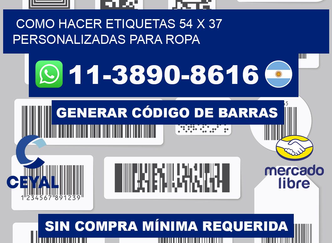 como hacer etiquetas 54 x 37 personalizadas para ropa