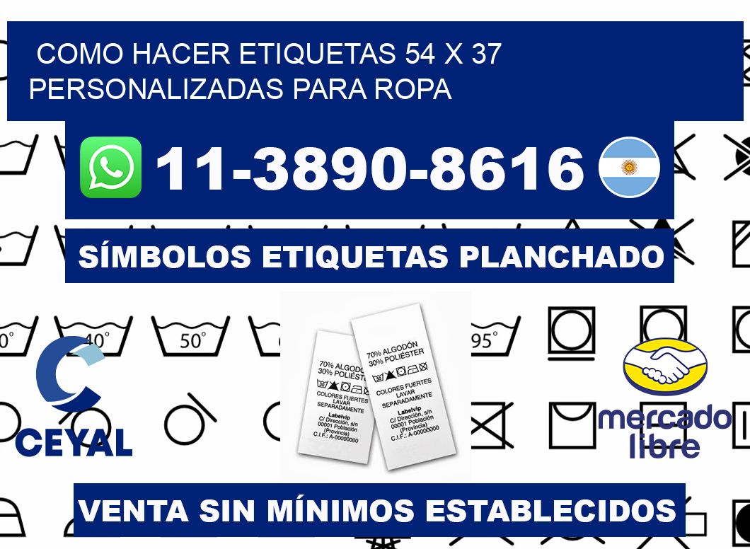 como hacer etiquetas 54 x 37 personalizadas para ropa