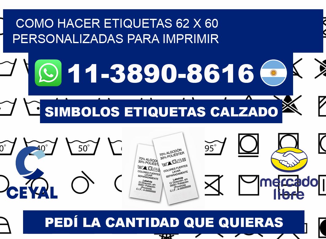 como hacer etiquetas 62 x 60 personalizadas para imprimir