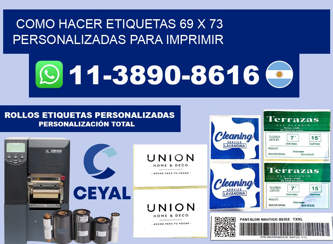 como hacer etiquetas 69 x 73 personalizadas para imprimir