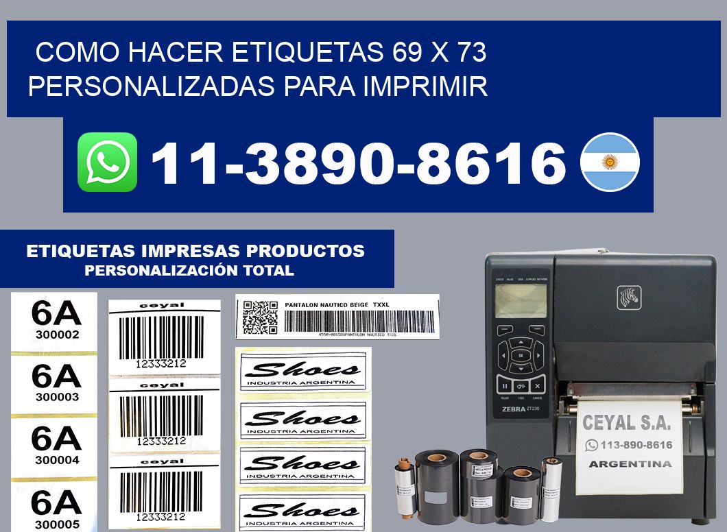 como hacer etiquetas 69 x 73 personalizadas para imprimir