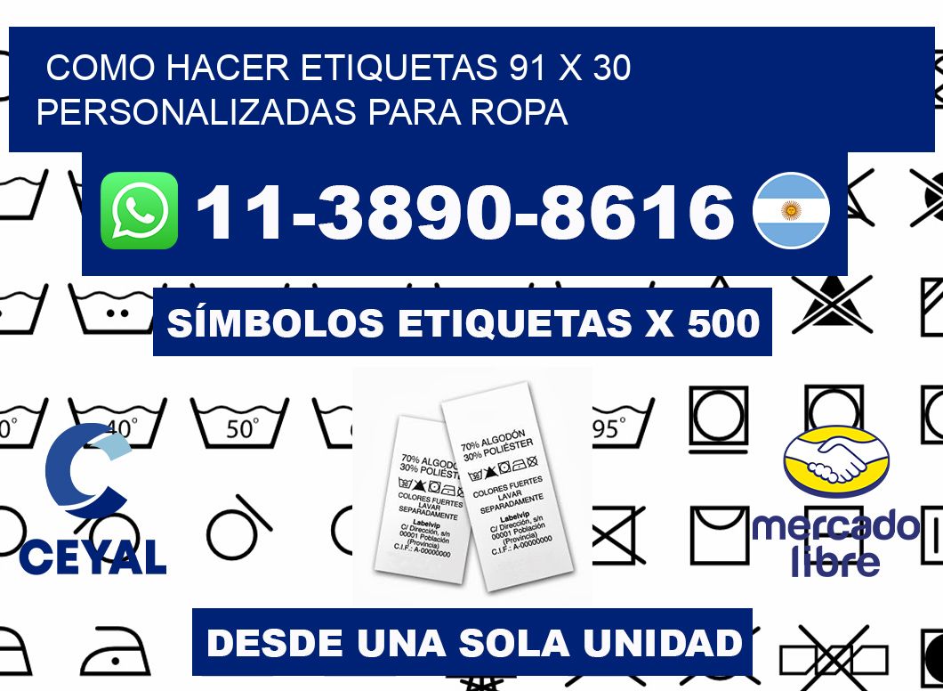 como hacer etiquetas 91 x 30 personalizadas para ropa