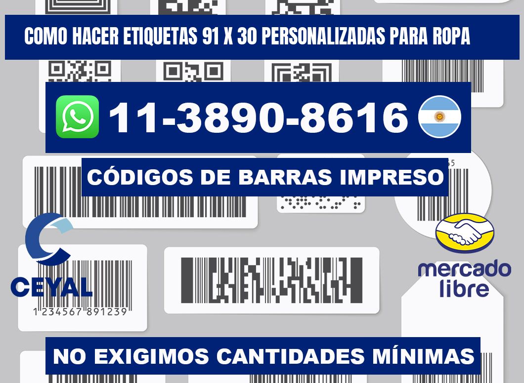 como hacer etiquetas 91 x 30 personalizadas para ropa
