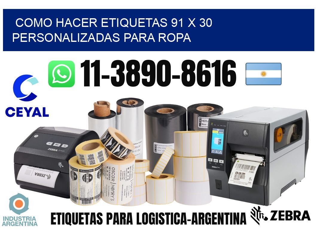 como hacer etiquetas 91 x 30 personalizadas para ropa