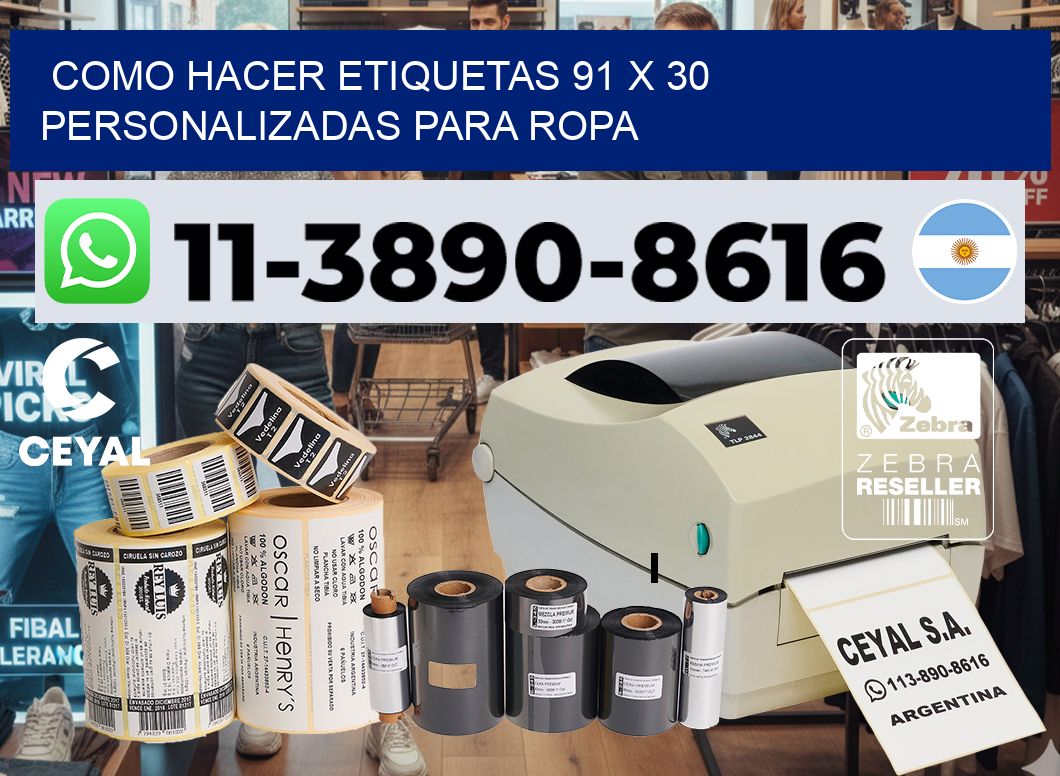 como hacer etiquetas 91 x 30 personalizadas para ropa