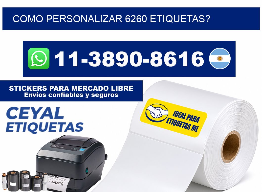 como personalizar 6260 etiquetas?
