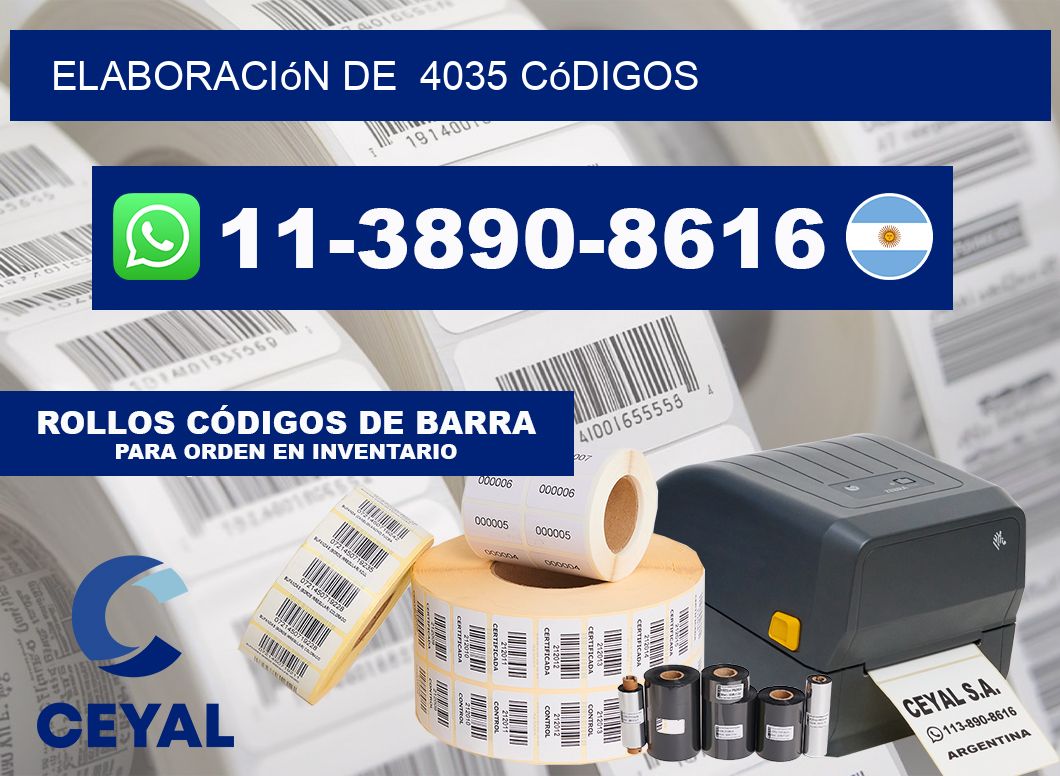 elaboración de 4035 códigos