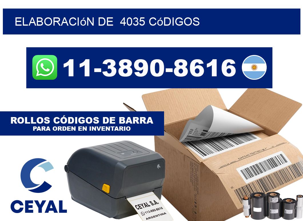 elaboración de  4035 códigos