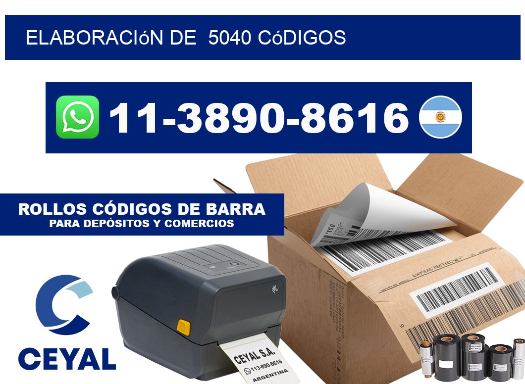 elaboración de  5040 códigos