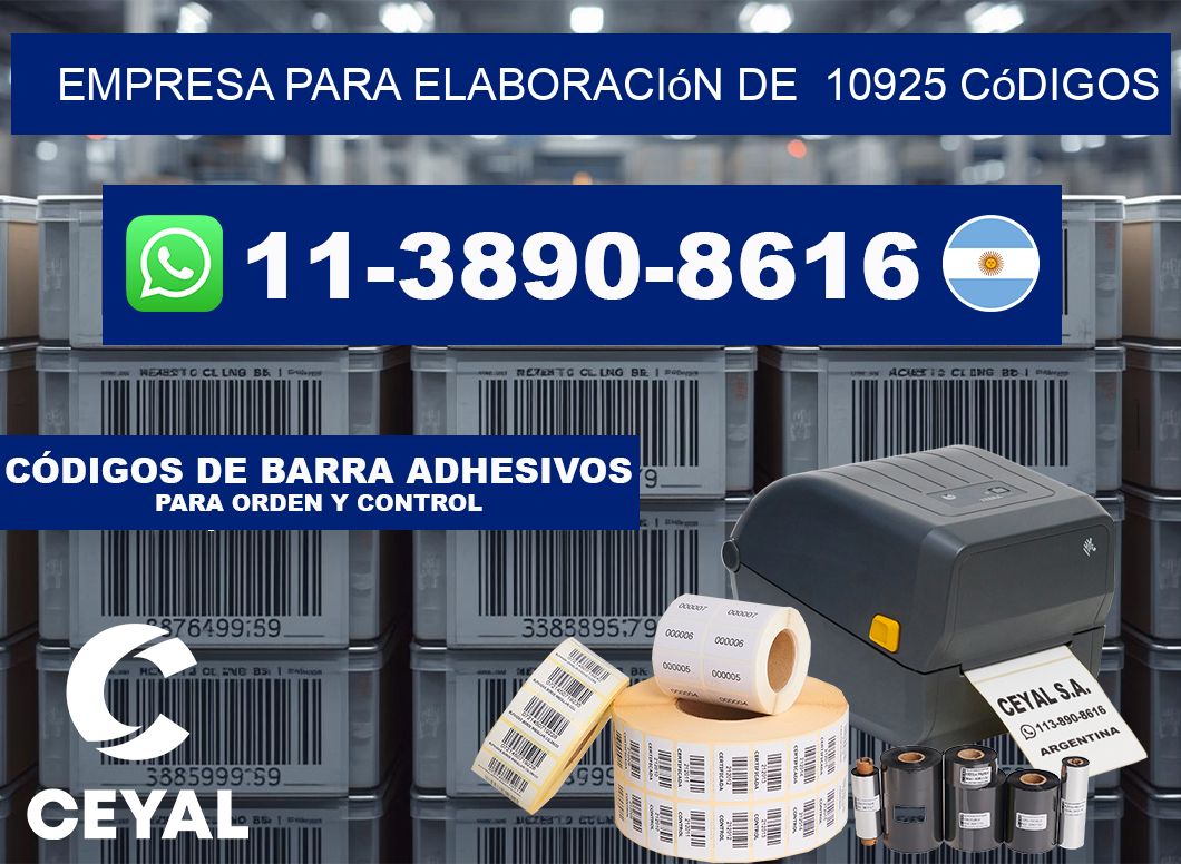 empresa para elaboración de  10925 códigos