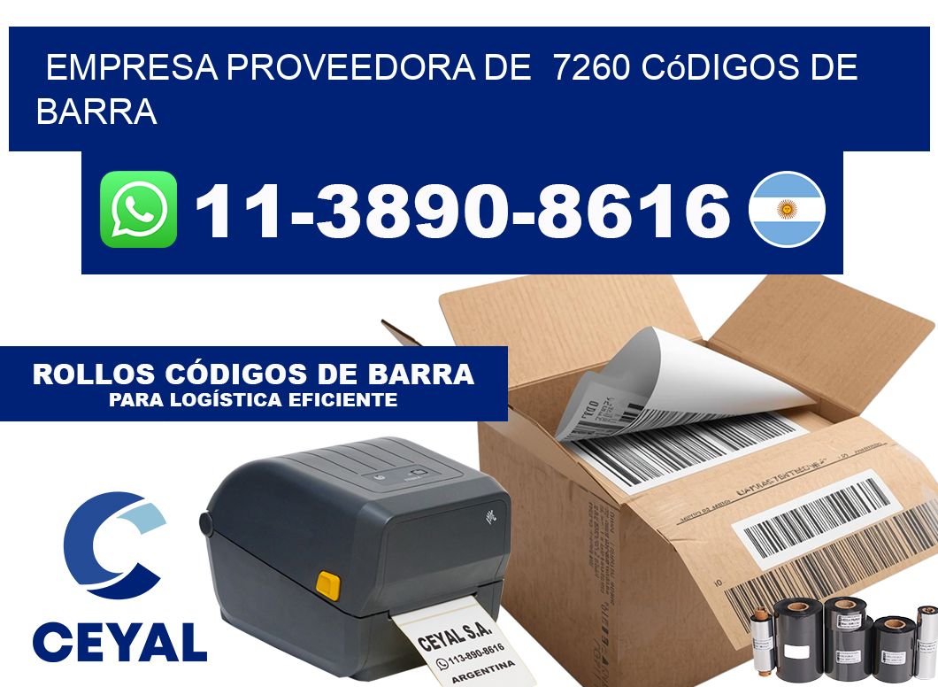 empresa proveedora de  7260 códigos de barra