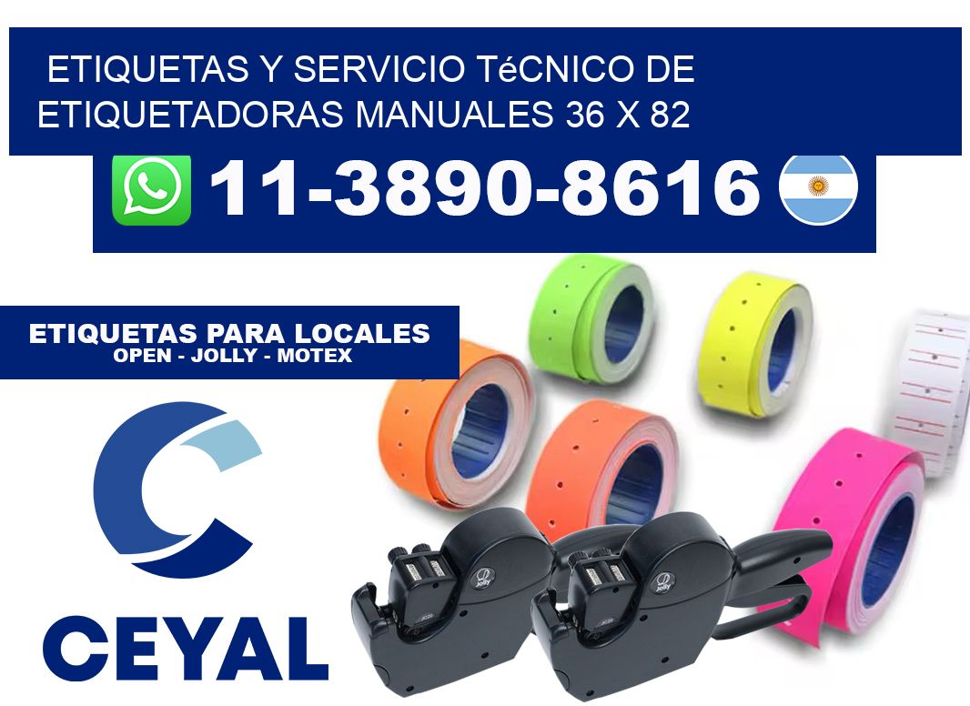 etiquetas y servicio técnico de etiquetadoras manuales 36 x 82
