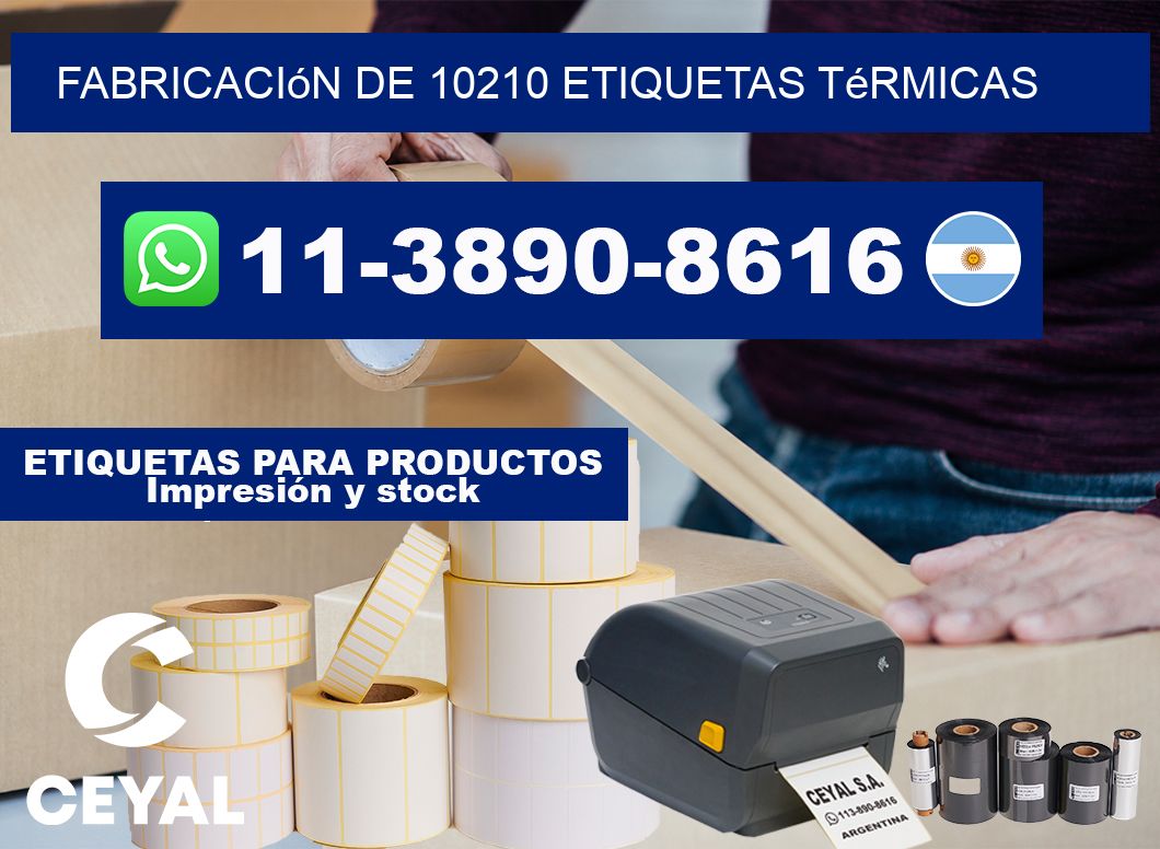fabricación de 10210 etiquetas térmicas